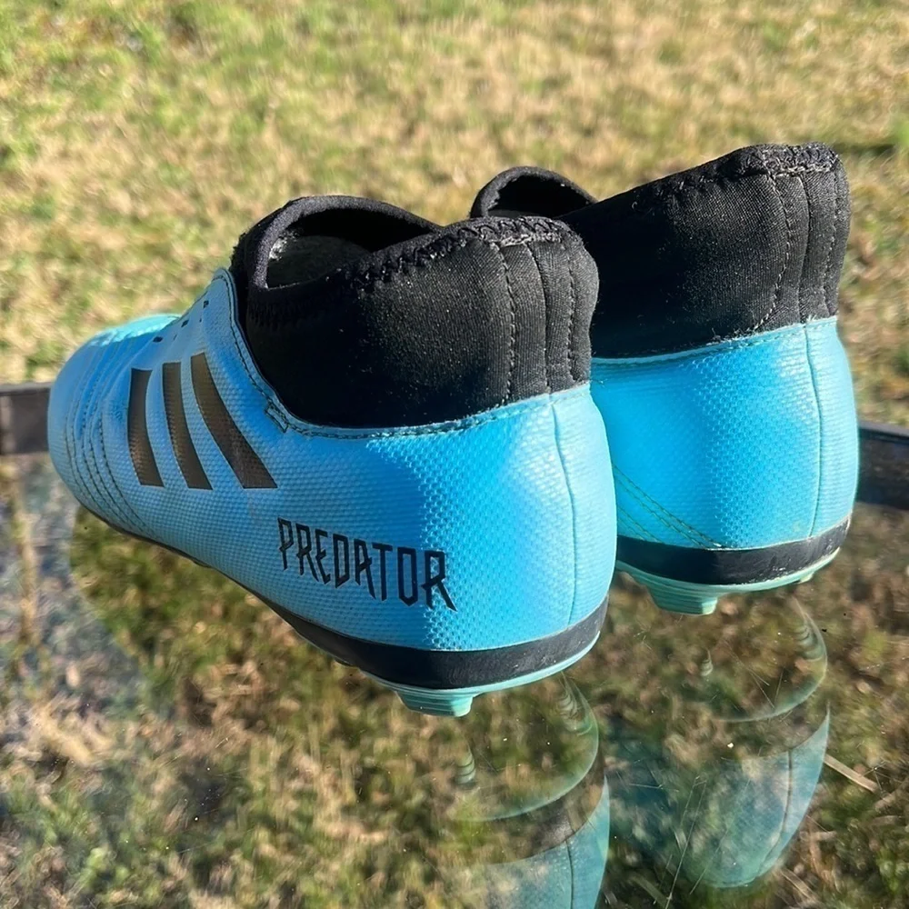 Adidas Youth Predator 19.3 FG - Bright Cyan/Black Soccer Cleats